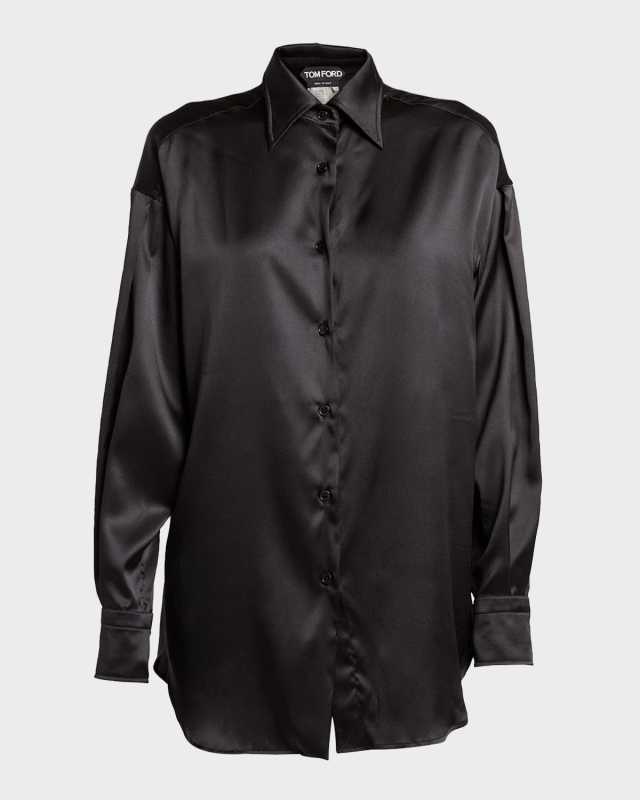 Button-Down Silk Shirt